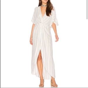 Show me your mumu striped twist maxi dress